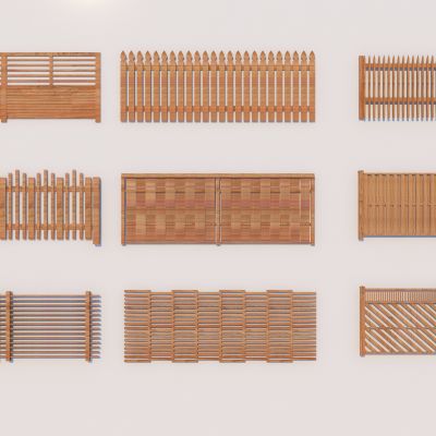 现代木篱笆 木艺栏杆 木围栏 篱笆围栏
