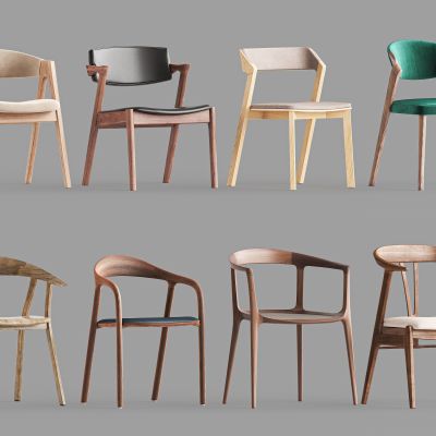 现代新中式休闲椅 单椅 餐椅