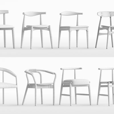 现代新中式休闲椅 单椅 餐椅