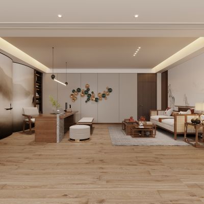 总经理办公室新中式风格2016版