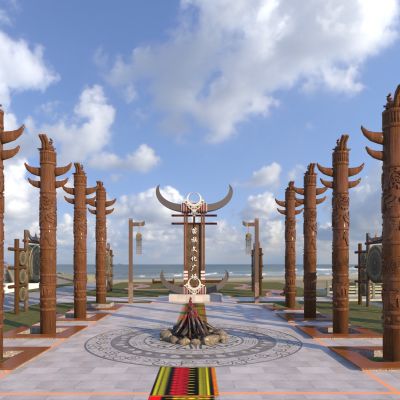 新中式广场景观