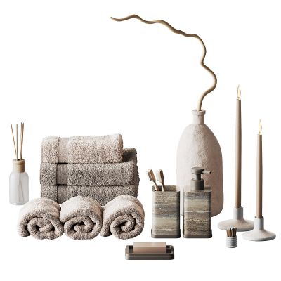 装饰浴室毛巾摆件