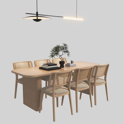 现代餐桌椅组合