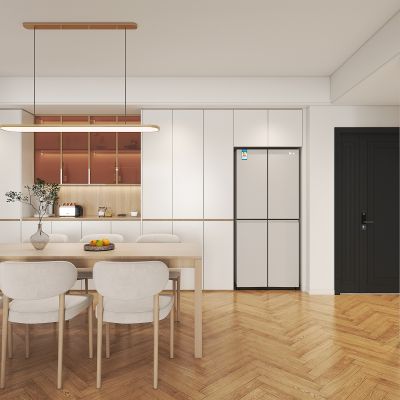 现代客餐厅 酒柜 鞋柜 餐桌椅 沙发茶几 吸顶灯