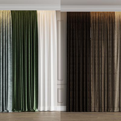 现代家居窗帘组合 窗帘 奶茶色窗帘 布艺窗帘