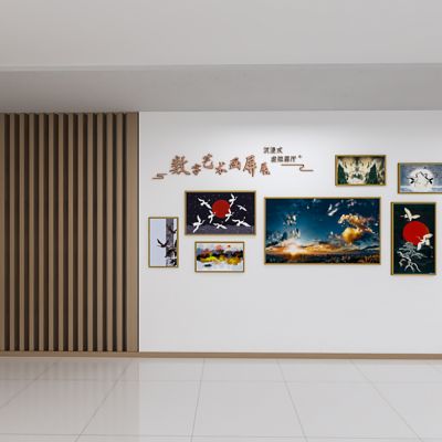 新中式 禅意 展厅 展览 博物馆 办公大厅 文化墙