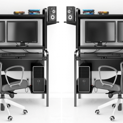 欧式电脑桌办公桌  电脑显示器电脑椅  音响