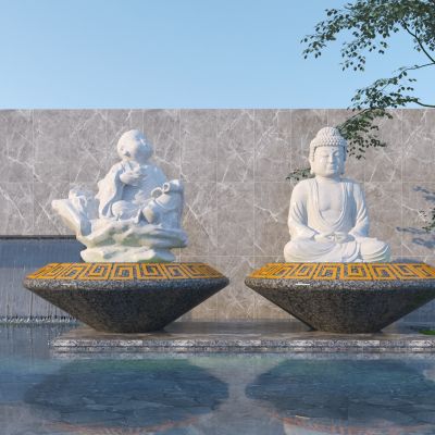 新中式禅意佛像雕塑