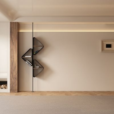 侘寂风中古风客厅 餐厅 茶室背景墙