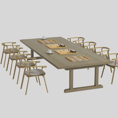 新中式休闲桌椅组合