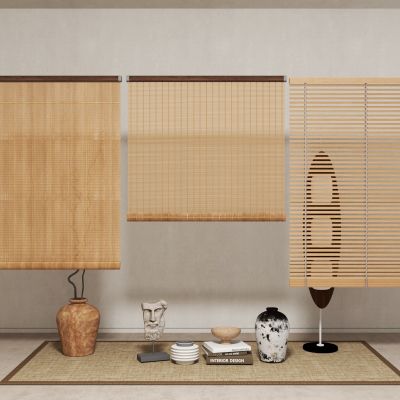 新中式竹帘_卷帘_拉帘
