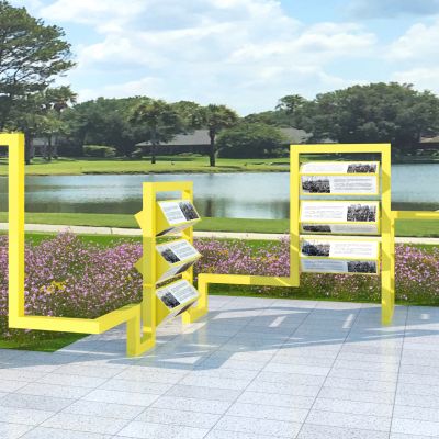 现代景观特色座椅 广告装置