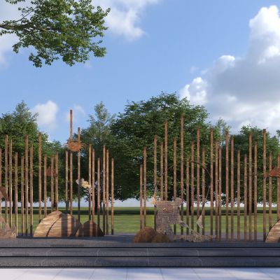 新中式渔民雕塑 渔民小品 渔民景墙