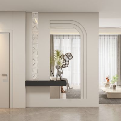 现代玄关隔断过道