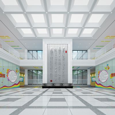 现代学校门厅