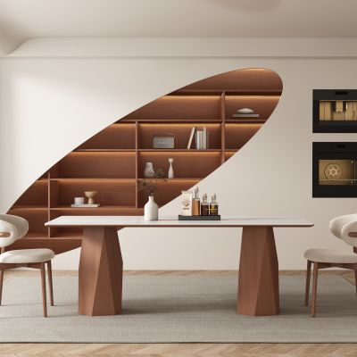 中古风侘寂风餐厅 餐桌椅