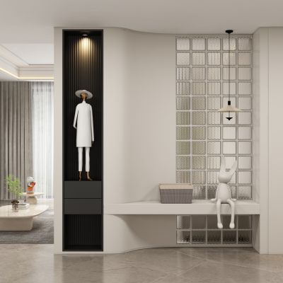 现代玄关隔断过道