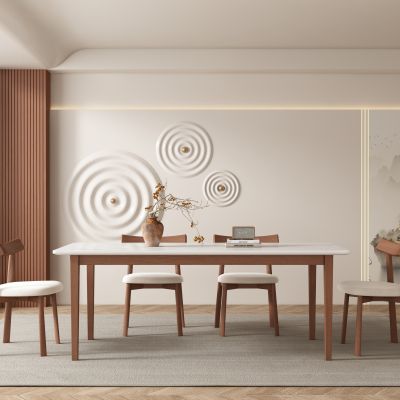 中古风新中式餐厅 餐桌椅