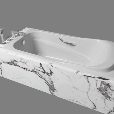 现代简约大理石陶瓷浴缸