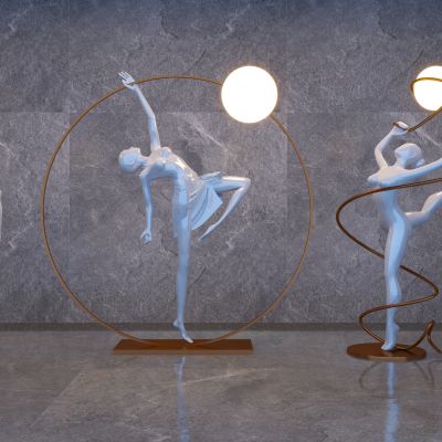 现代人物雕塑组合