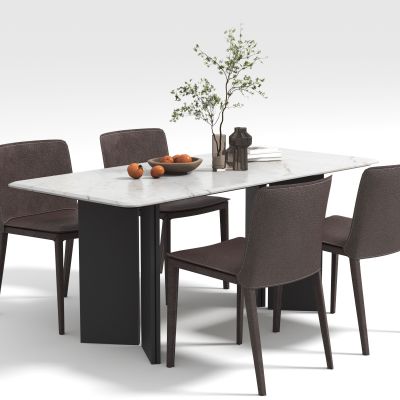 现代餐桌椅组合