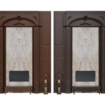 法式大厅背景墙 石材电视背景墙 雕花线条