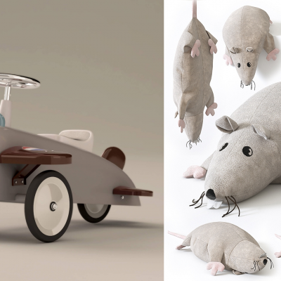 金属飞机摆件 公仔  金属摆件  儿童玩具  毛茸茸玩具  老鼠玩具 