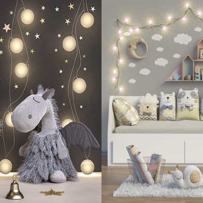 儿童玩具  玩具摆件套装  儿童室摆件 儿童室装饰配件  宜家模块化家具彩灯 毛绒玩具 