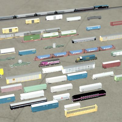 火车列车车厢车辆灯光设备设施合集包