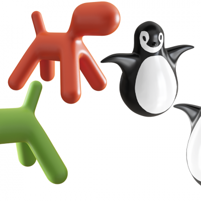 企鹅 狗 公仔  玩偶  动物雕塑  儿童玩具  儿童室摆件组合 