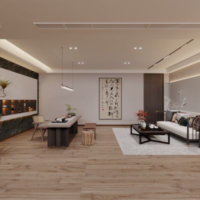 茶室新中式轻奢风格2016版