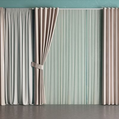 现代双层帘 纱帘