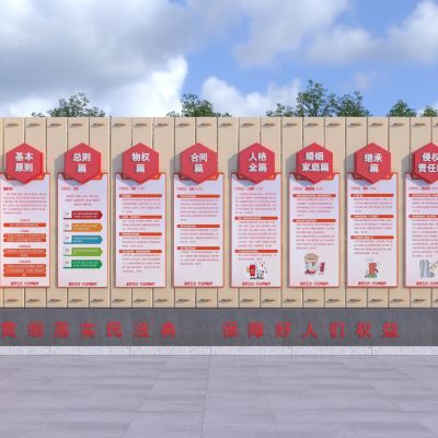 现代法治宣传 民法典宣传栏