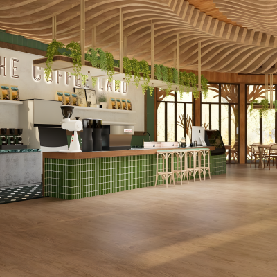 现代原木咖啡厅