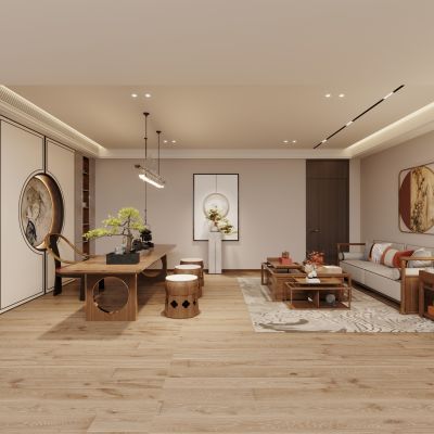 茶室新中式轻奢风格2016版