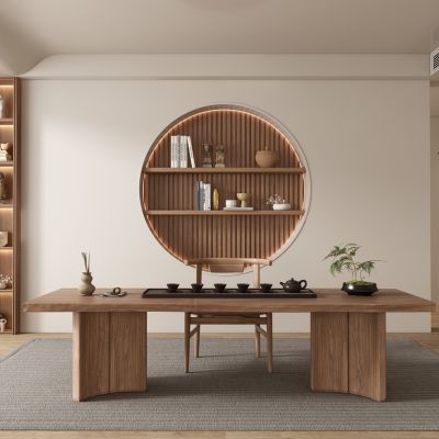 侘寂中古茶室 品茶区 茶桌椅组合