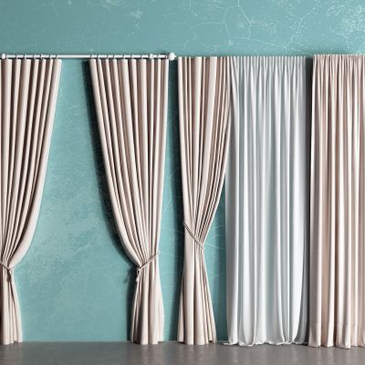 现代窗帘 纱帘 罗马杆