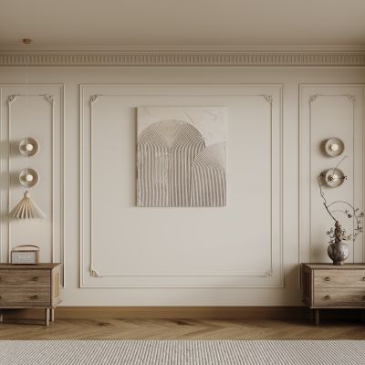 法式床头背景墙