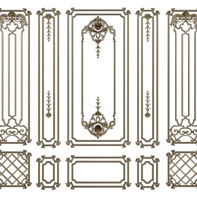 法式线条 雕花线条 构件线条 石膏线