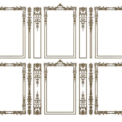 法式线条 雕花线条 构件线条 石膏线