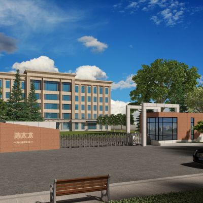  现代公司学校厂房大门门卫室道闸门 道闸栏杆 摆闸岗亭保安亭 伸缩门树路灯户外椅