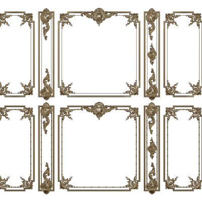 法式线条 雕花线条 构件线条 石膏线