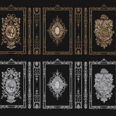 法式线条 雕花线条 构件线条 石膏线