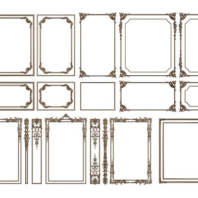法式线条 雕花线条 构件线条 石膏线
