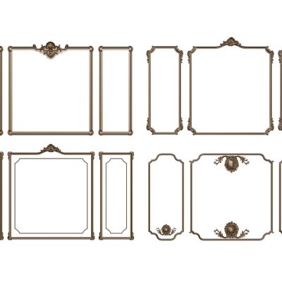 法式线条 雕花线条 构件线条 石膏线