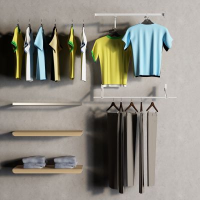 现代衬衫 裤子 衣架