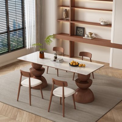 中古风侘寂餐厅 餐桌椅