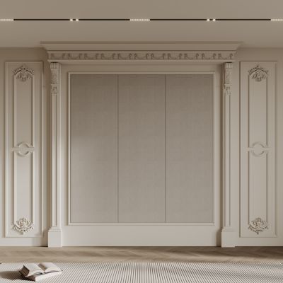 法式背景墙  构件线条 石膏线 雕花线条