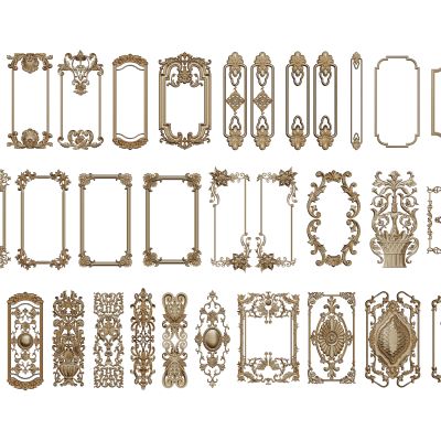 法式线条 雕花线条 构件线条 石膏线