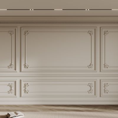法式背景墙  构件线条 石膏线 雕花线条